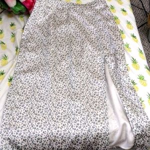 Abercrombie satin high slit midi skirt